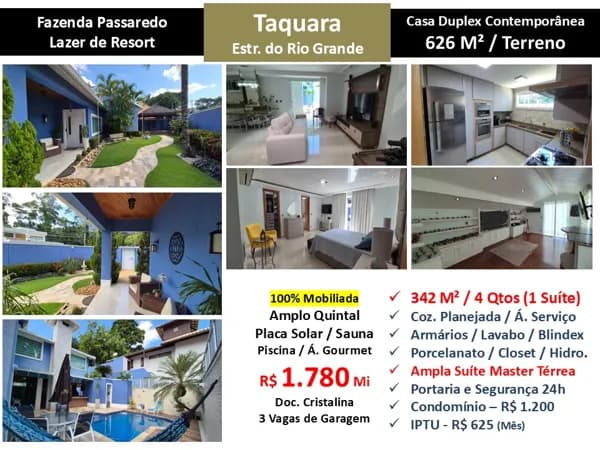 Casa JPA Taquara Fazenda Passaredo 342M²
