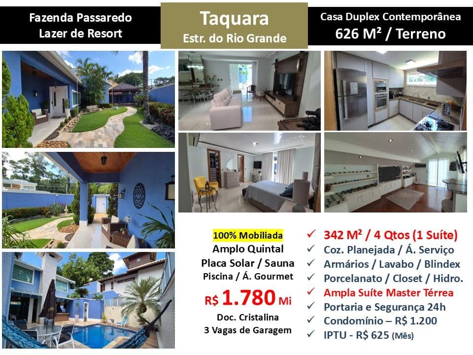 Casa JPA Taquara Fazenda Passaredo 342M²