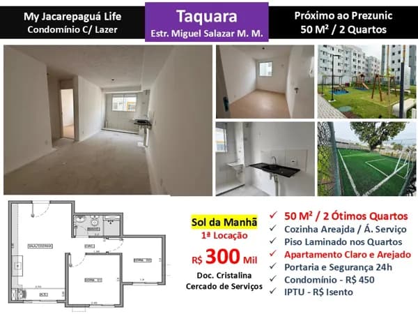 Apto JPA Taquara My Jacarepaguá Life 50M²