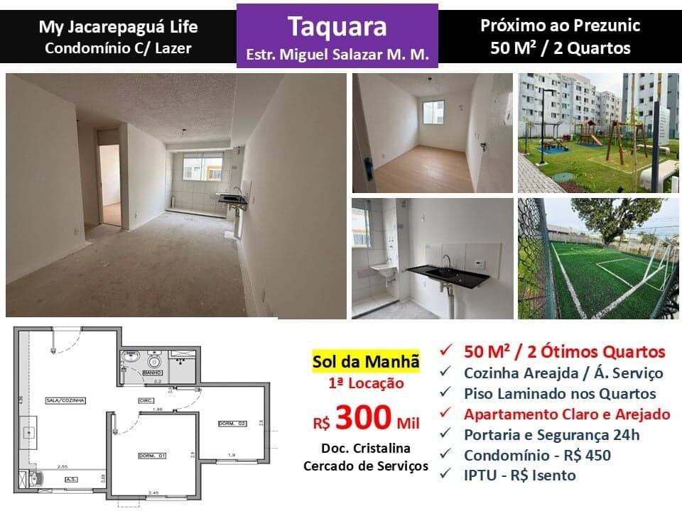 Apto JPA Taquara My Jacarepaguá Life 50M²