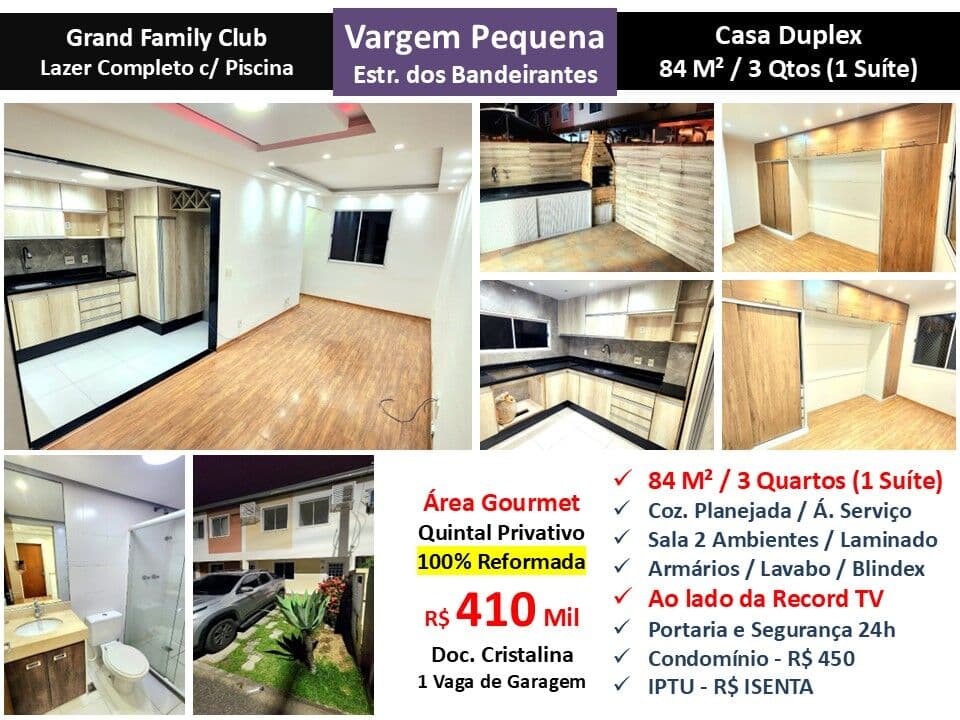 Casa Vargem Grande Family Club 84M²