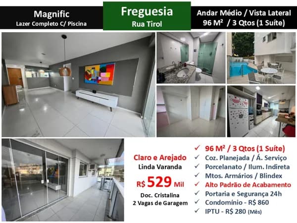 Apto JPA Freguesia Tirol Magnific 96M²