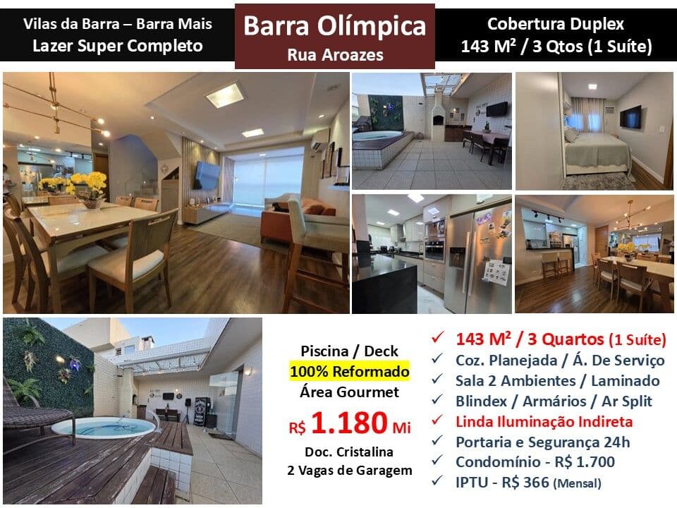 Cob Barra Olímpica Viilas da Barra Barra Mais 143M²