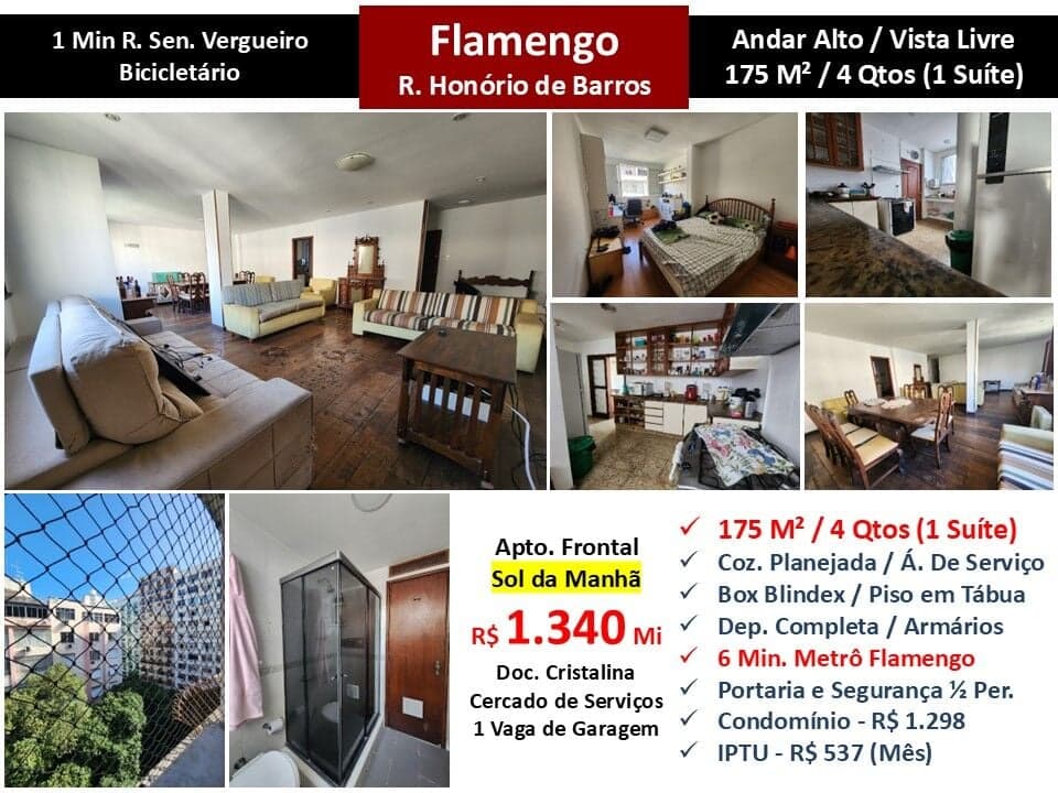 Apto Flamengo Honório de Barros 175M²