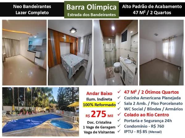 Apto Barra Olímpica Neo Bandeirantes 47M²