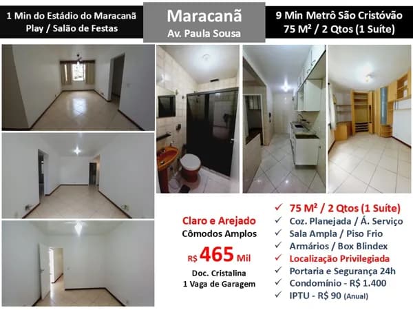 Apto Tijuca Maracanã Paula Sousa 75M²