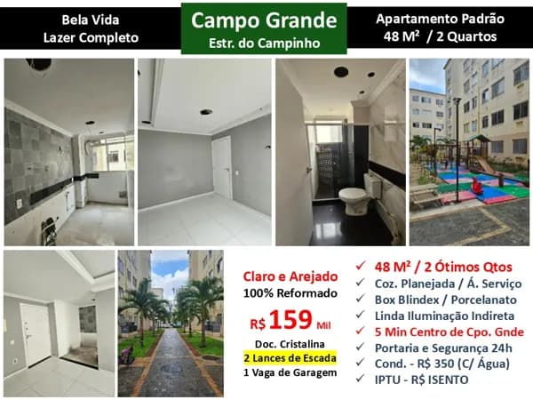 Apto Campo Grande Campinho Bela Vida 48M²