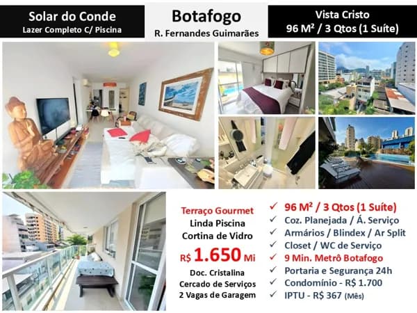 Apto Botafogo Fernandes Guimaraes Solar do Conde 96M²