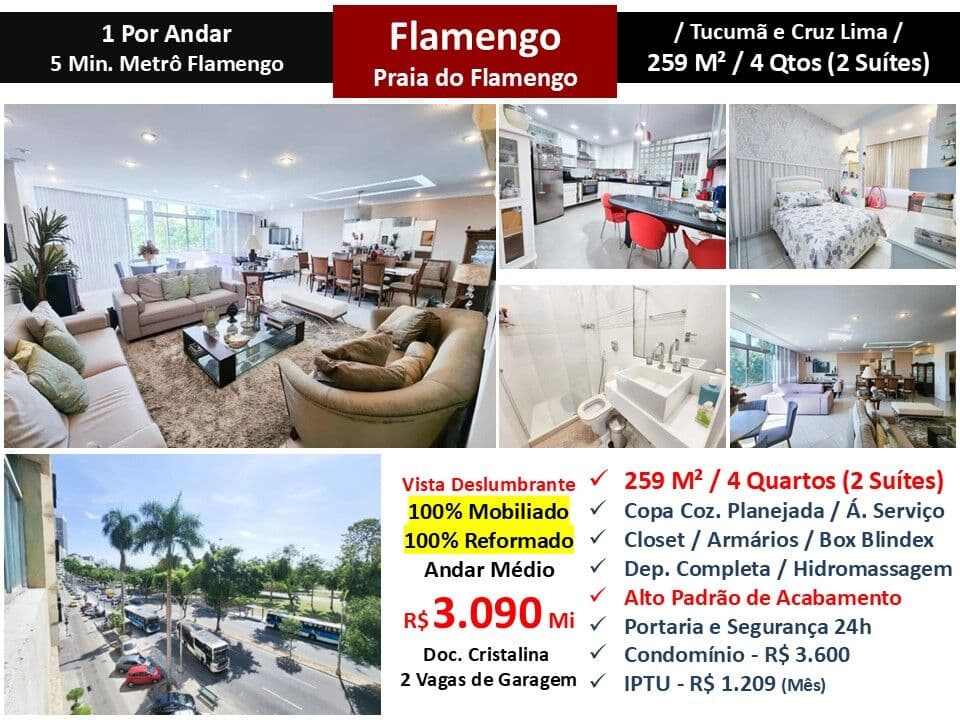Apto Flamengo Praia 259M² 2