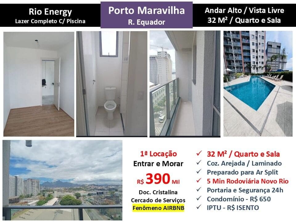 Apto Centro Porto Maravilha Rio Energy 32M²