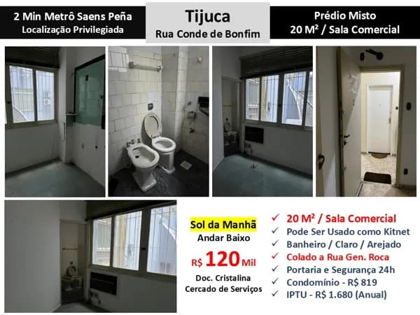 Apto Tijuca Conde de Bonfim 20M²