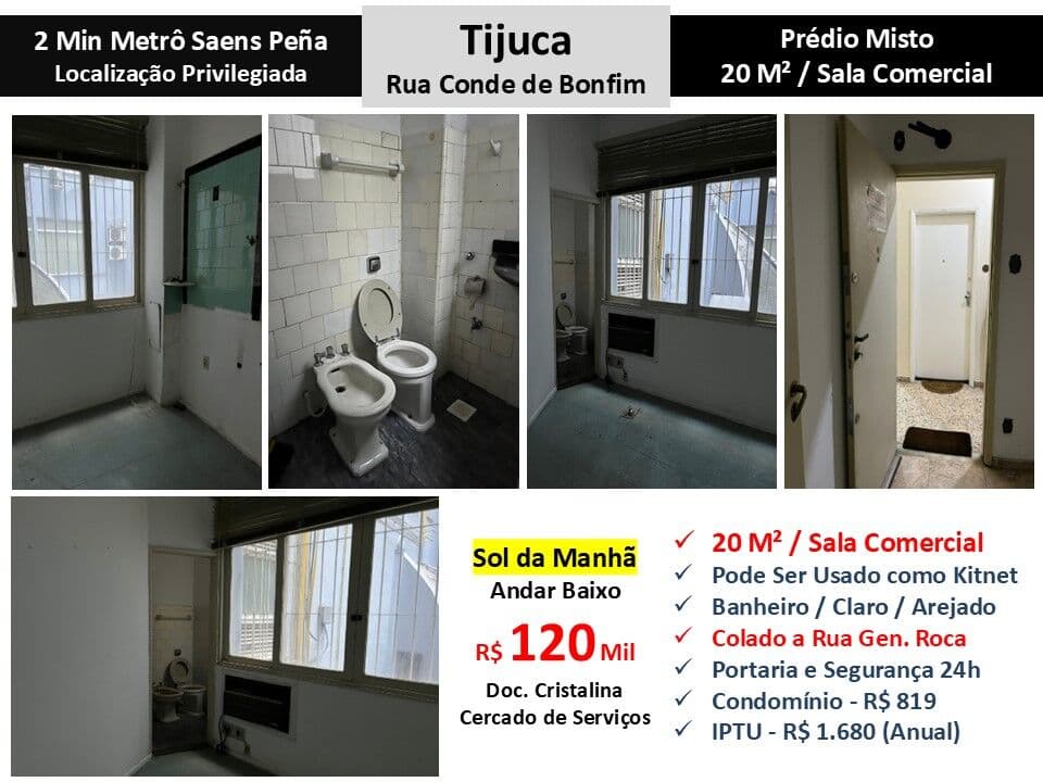 Apto Tijuca Conde de Bonfim 20M²