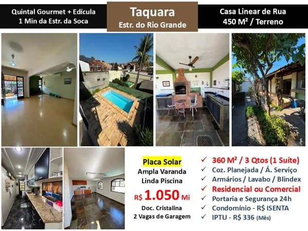 Casa JPA Taquara Rio Grande 360M²