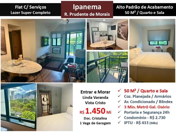 Apto Ipanema Prudente de Morais 50M²