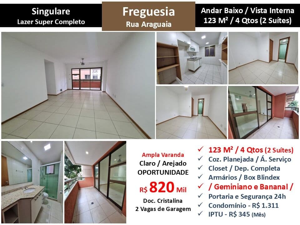 Apto JPA Freguesia Araguaia Singulare 123M²