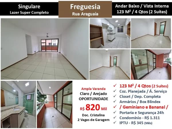 Apto JPA Freguesia Araguaia Singulare 123M²