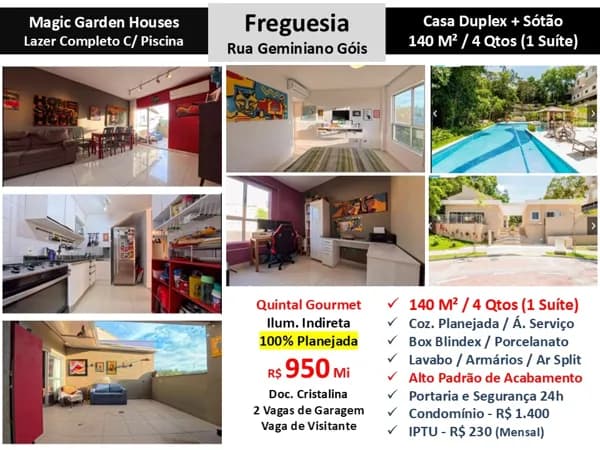 Casa JPA Freguesia Magic Garden 140M²