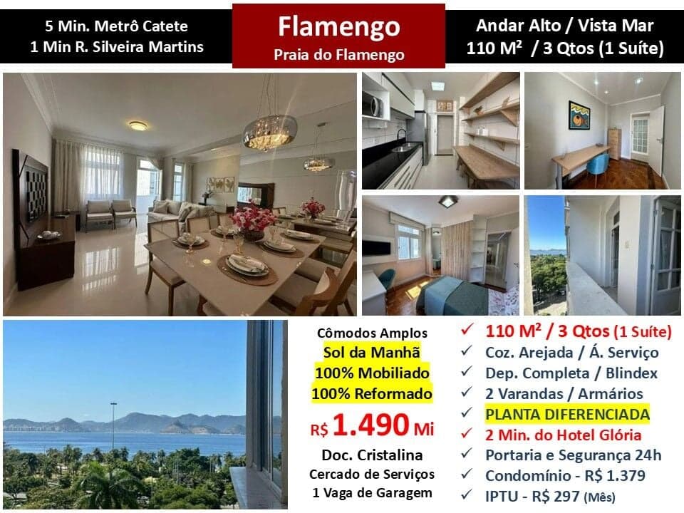 Apto Flamengo Praia 110M² 2