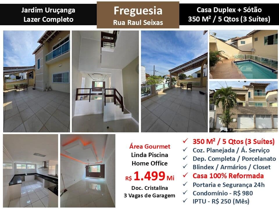 Casa JPA Freguesia Jardim Uruçanga Raul Seixas 350M²