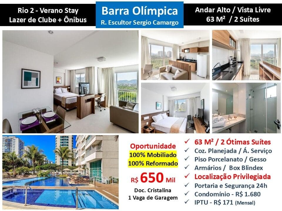Apto Barra Olímpica Rio 2 Verano Stay 63M²