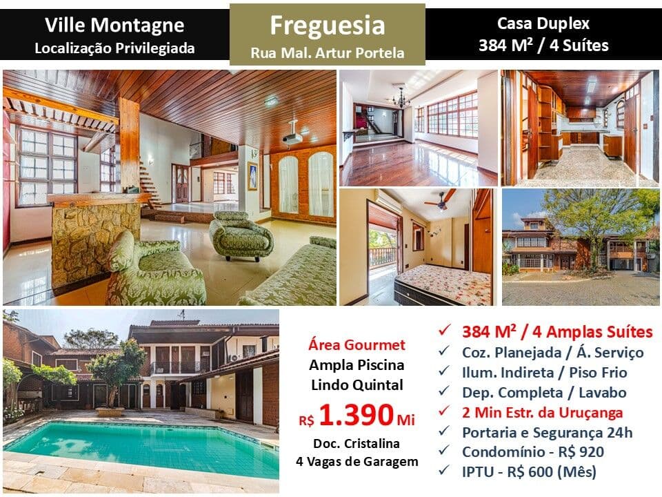 Casa JPA Freguesia Ville Montagne 384M²