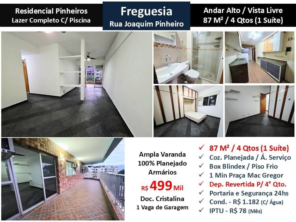 Apto JPA Freguesia Joaquim Pinheiro Residencial Pinheiros 87M²