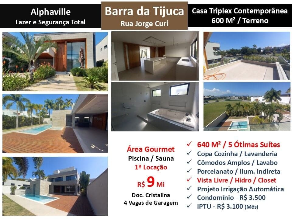 Casa Barra da Tijuca Alphaville 640M²
