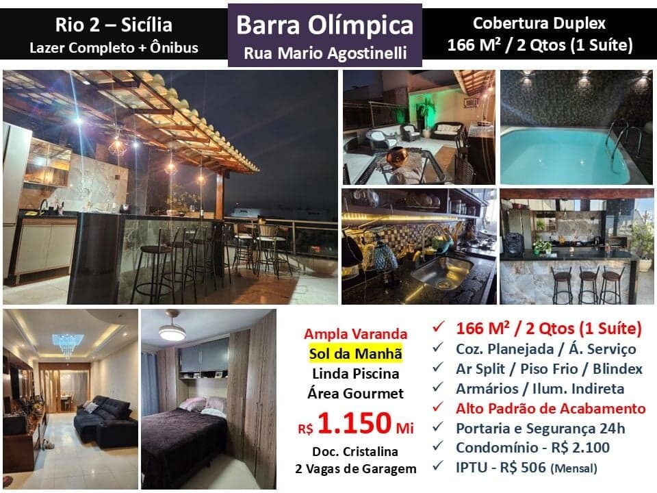 Cob Barra Olímpica Rio 2 Sicília 166M²