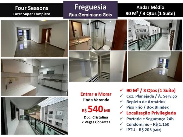 Apto JPA Freguesia Four Seasons 90M²