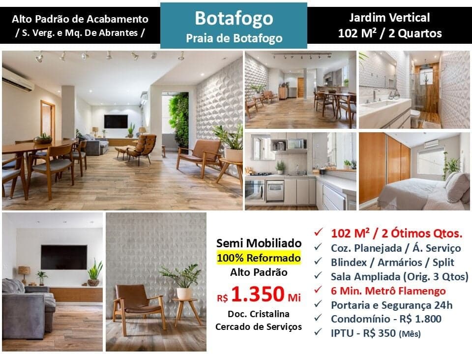 Apto Botafogo Praia de Botafogo 102M² 2