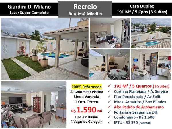 Casa Recreio Giardini Di Milano 191M²