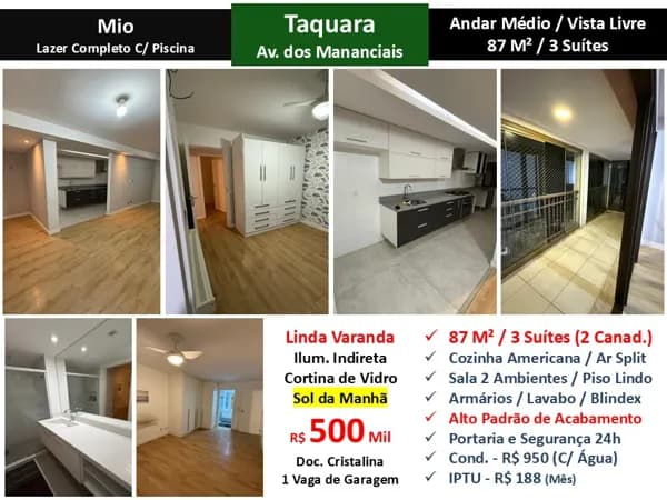 Apto JPA Taquara Mio 87M²