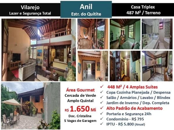 Casa JPA Anil Vilarejo 448M²