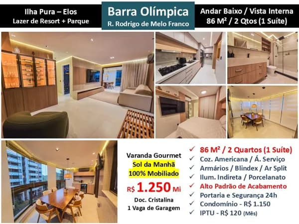 Apto Barra Olímpica Ilha Pura Elos 86M²