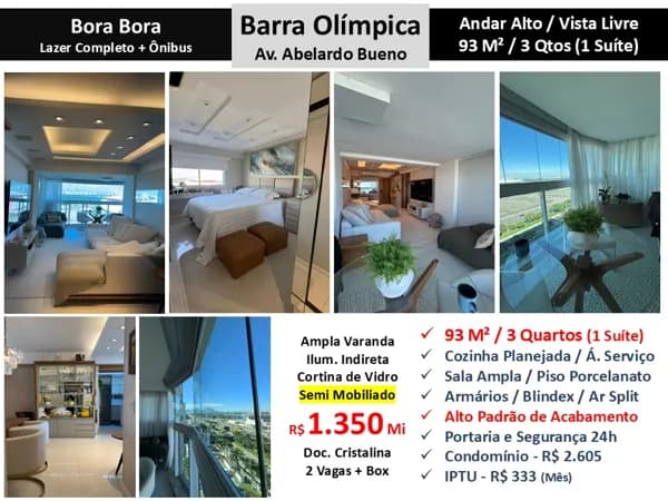 Apto Barra Olímpica Bora Bora 93M²