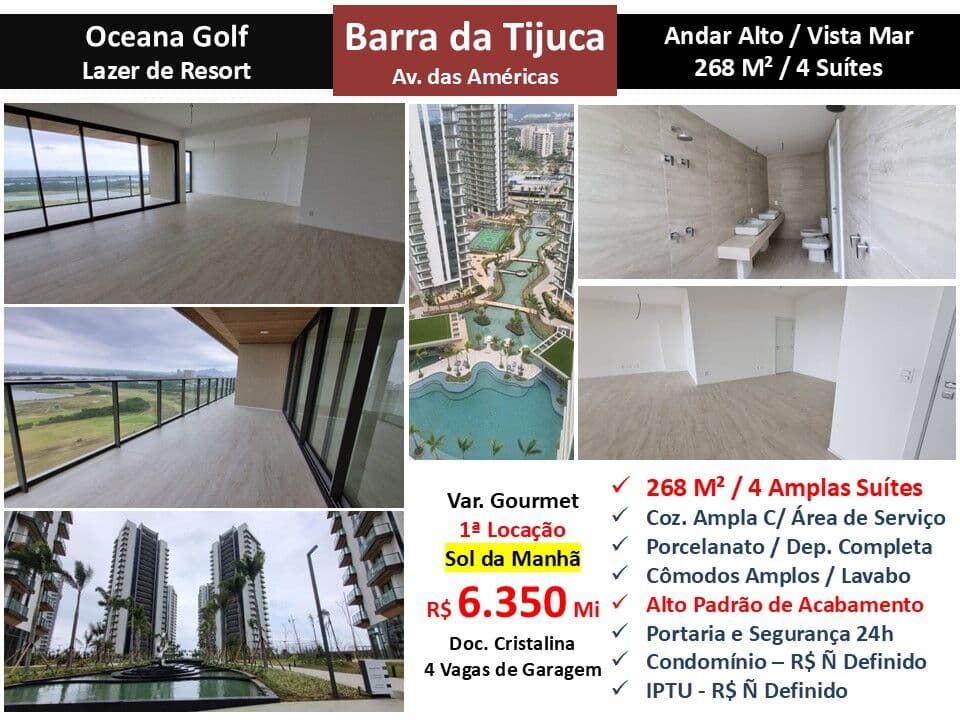Apto Barra da Tijuca Oceana Golf 268M²