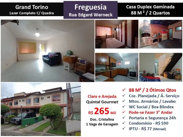 Casa JPA Freguesia Edgard Werneck Grand Torino 88M²