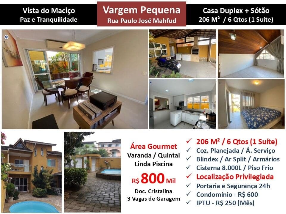 Casa Vargem Pequena Paulo José Mahfud Vista do Maciço 206M²