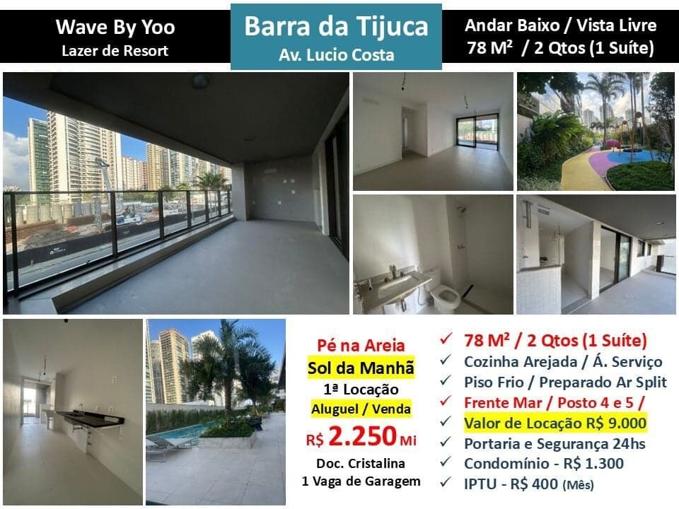 Apto Barra da Tijuca Praia Wave By Yoo 79M²