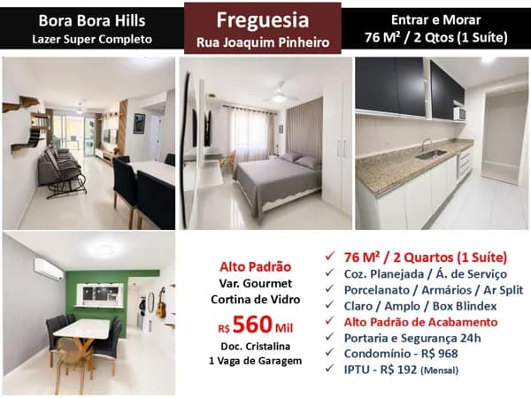Apto JPA Freguesia Bora Bora Hills Joaquim Pinheiro 76M² 2