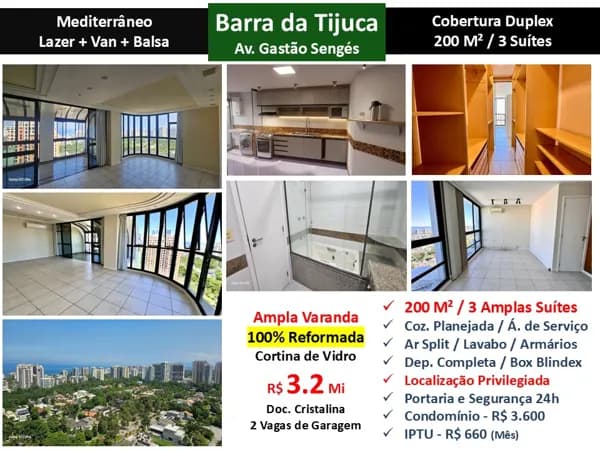 Cob Barra da Tijuca Mediterraneo 200M²