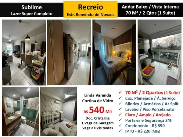 Apto Recreio Sublime 70M²