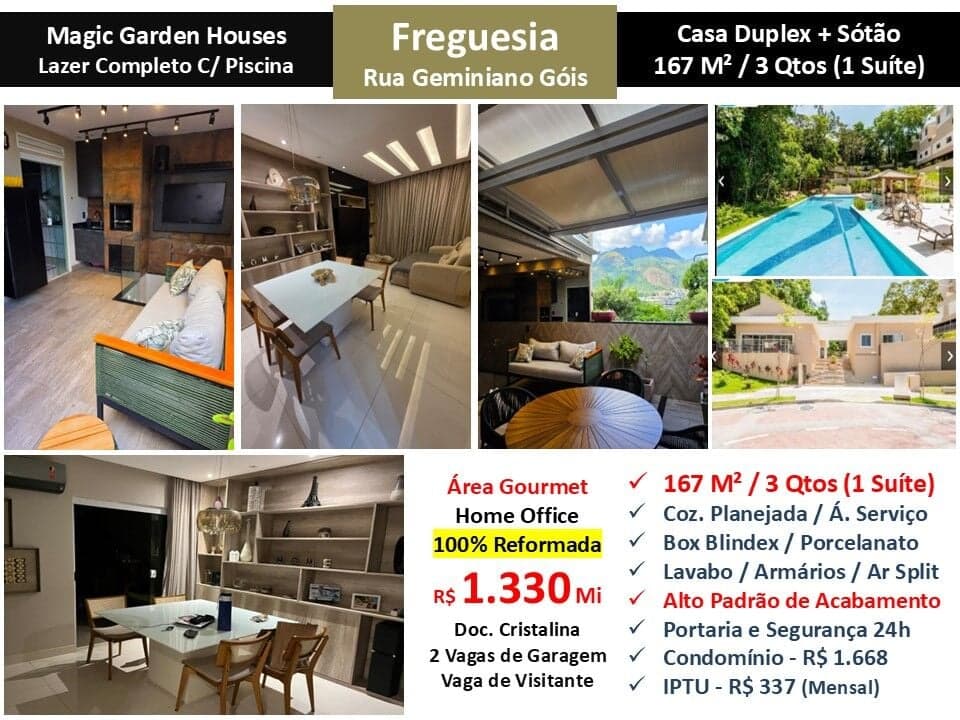 Casa JPA Freguesia Magic Garden 167M² 2