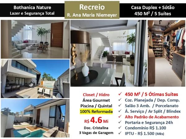 Casa Recreio Bothanica Nature 450M²