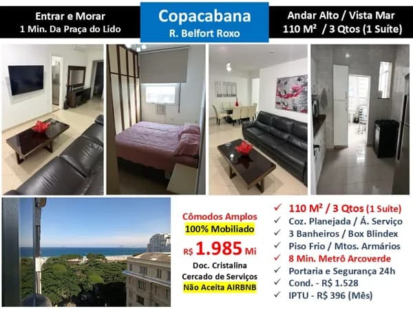 Apto Copacabana Belfort Roxo 110M²