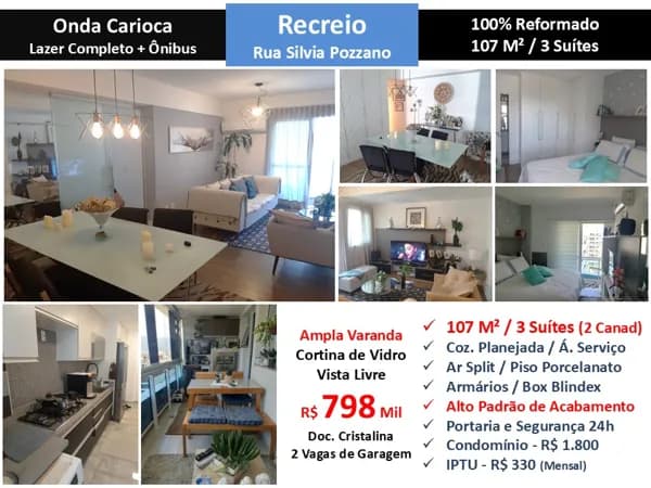 Apto Recreio Zico Onda Carioca 107M²