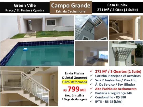 Casa Campo Grande Cachamorra Green Ville 271M²