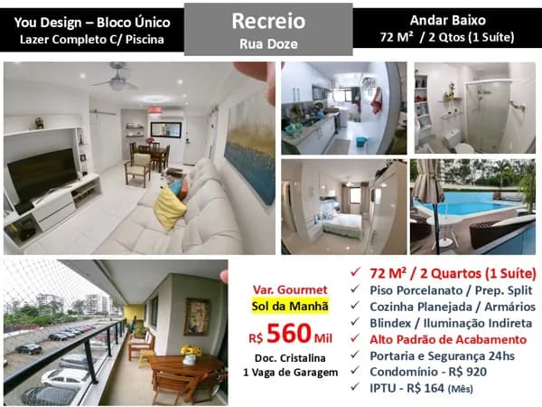 Apto Recreio You 72M²