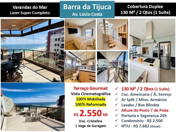 Cob Barra da Tijuca Lucio Costa Varandas do Mar 130M²