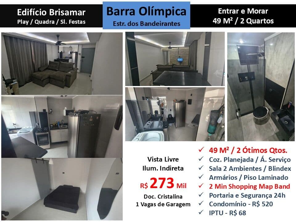 Apto Barra Olímpica Brisamar 49M²